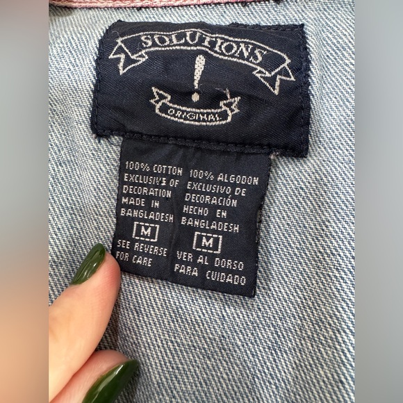 Vintage Solutions Star Spangled American Flag Denim Vest - Picture 3 of 6